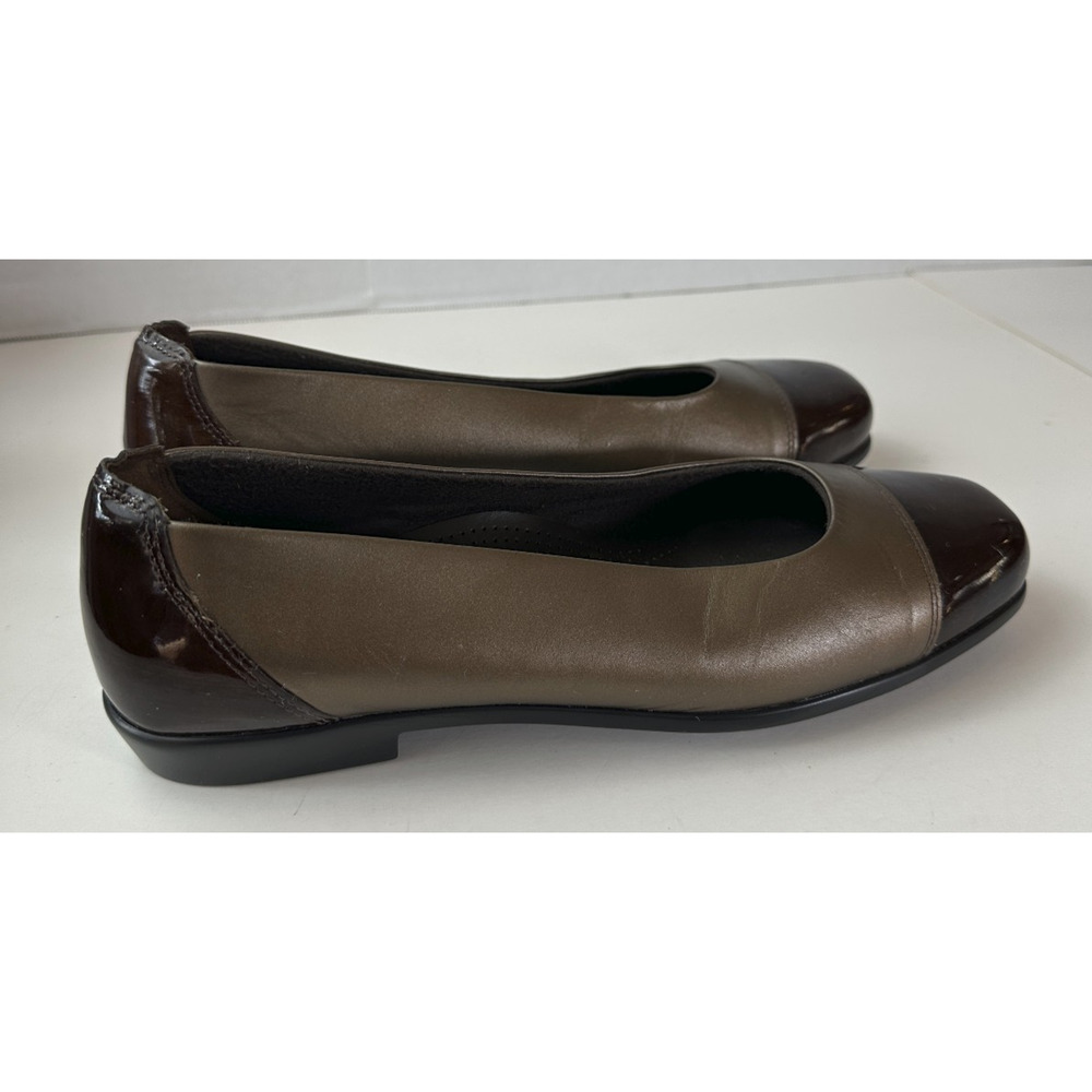 SAS Coco Slip On Flat Loafer Shoes Patent Leather Cap Toe Bronze 10 N Narrow - Picture 5 of 15